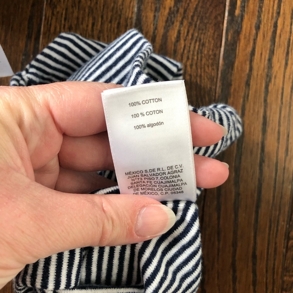 Bundle x2: Carter’s NB Black/Navy Blue/White Striped Long-Sleeve One-Pieces - Picture 8 of 9